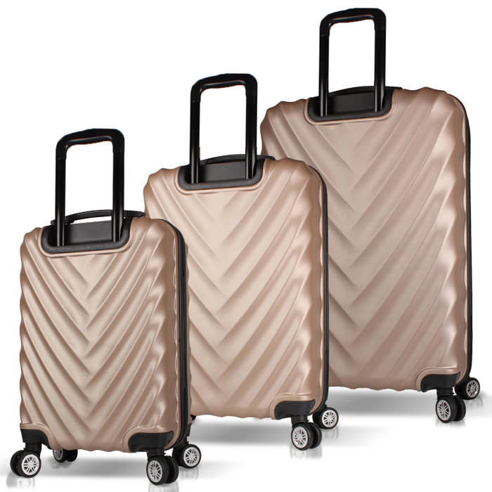 Zoozie Bags Juego de maletas de 3 piezas Dorado Zoozie Bags Juego de maletas de 3 piezas Dorado